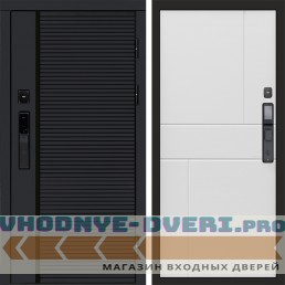 Входная дверь  Smart (Смарт) Black Line Горизонт белый